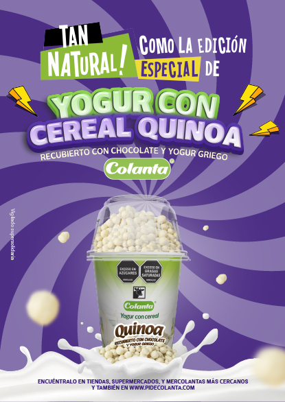 Yogur con Cereal Quinoa-Recubierto de Chocolate y Yogur Griego