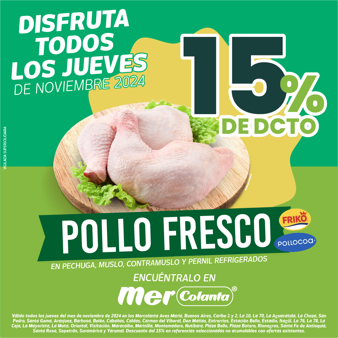 Descuento de Pollo en Mercolanta