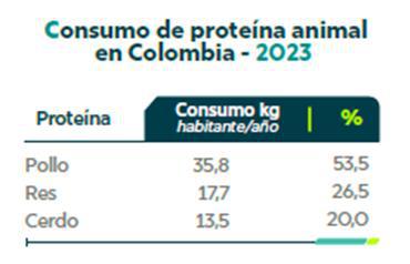Consumo de Proteína animal en Colombia