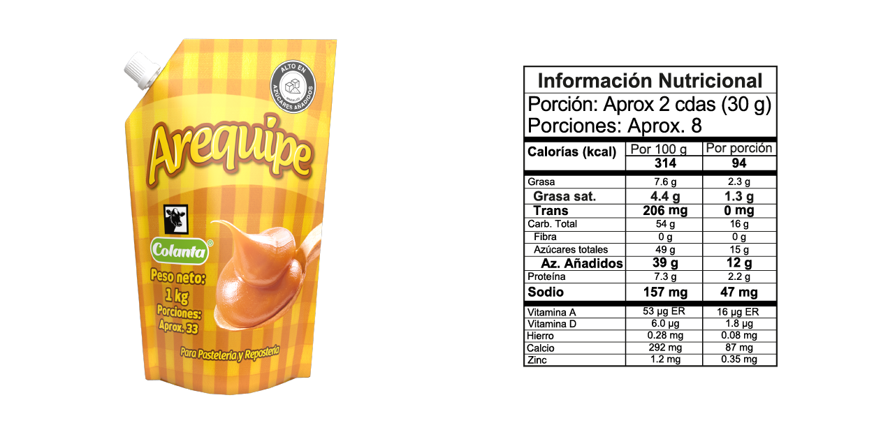 1 Kg Solucion - Tabla Nutricional