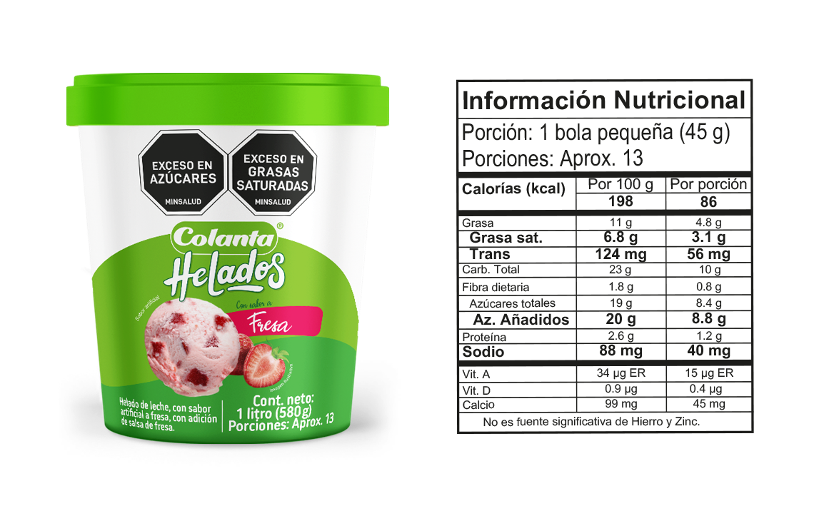 Helado de Fresa