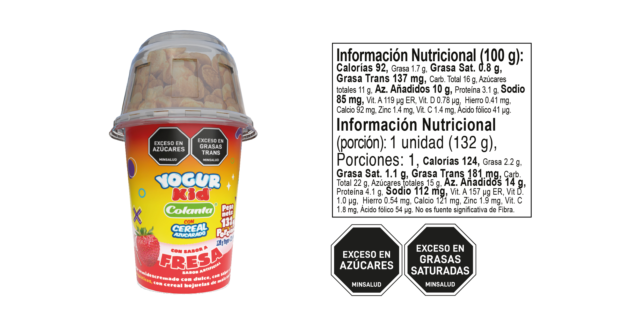 Tabla nutricional Yogur Kid Cereal Fresa