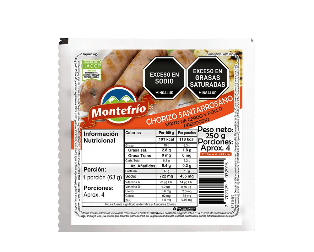 Chorizo Santarrosano Montefrío x 250 g
