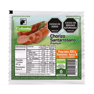 Chorizo Santarrosano x 500 g
