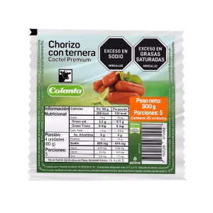 Chorizo con ternera tipo coctel 300 g