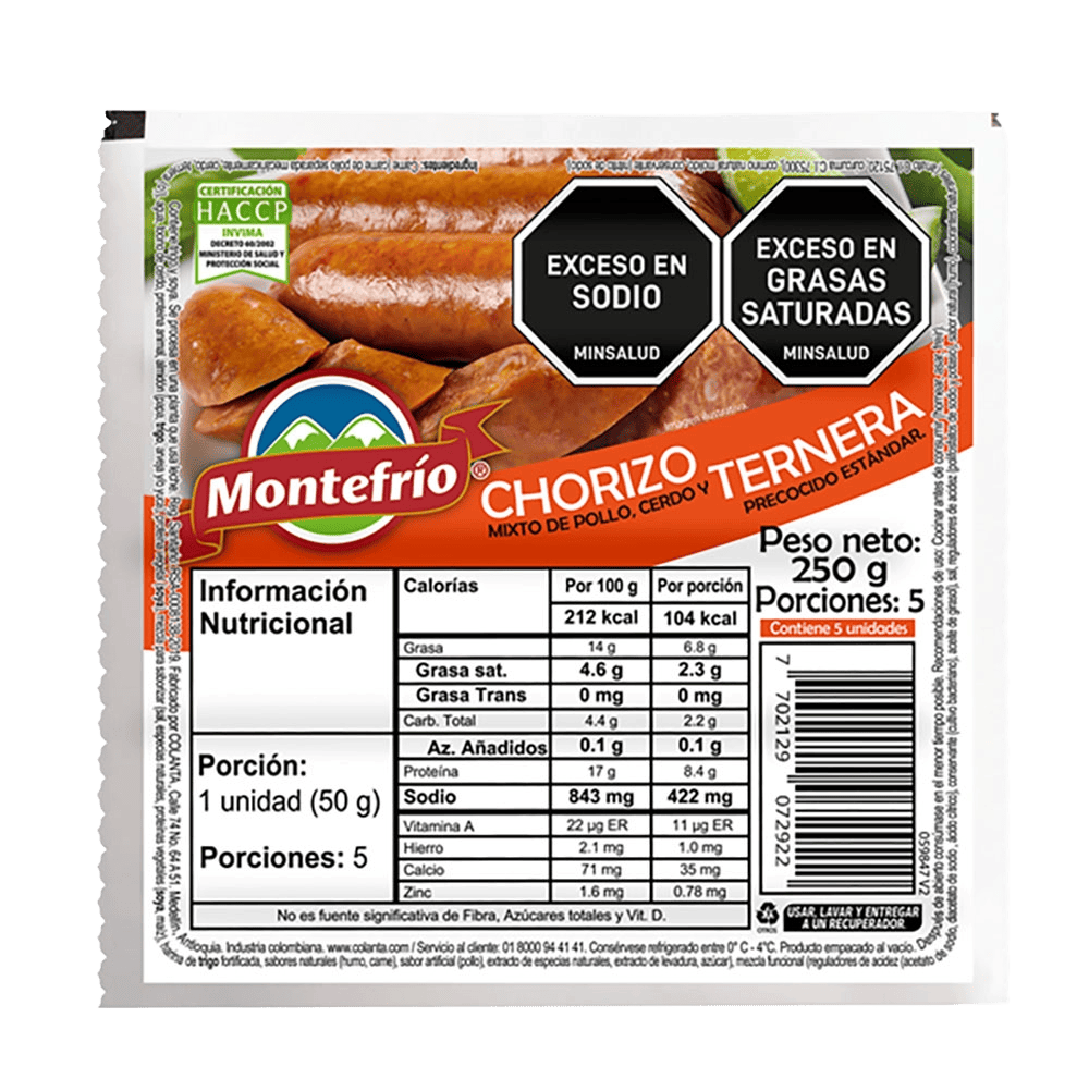 Chorizo con Ternera Montefrio 250 g