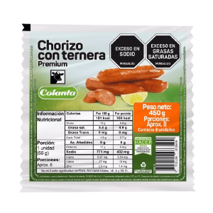Chorizo con Ternera 450 g