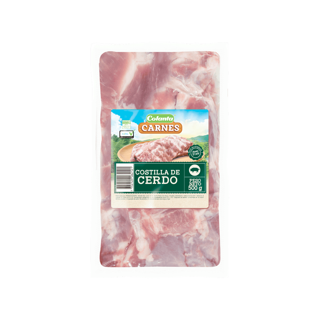 Costilla de Cerdo Porcionada x 500 g
