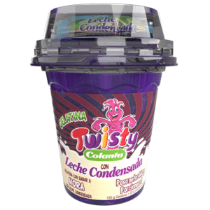 Gelatina twisty mora 120 g con leche condensada