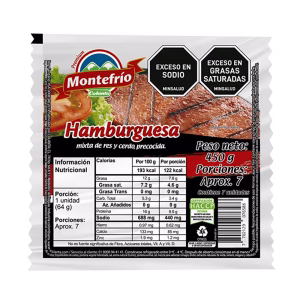 Hamburguesa Montefrío x 450 g