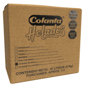 Helado Veteado de Mora Caja 10 L