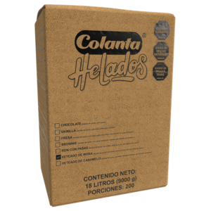 Helado Veteado de Mora Caja 18 L