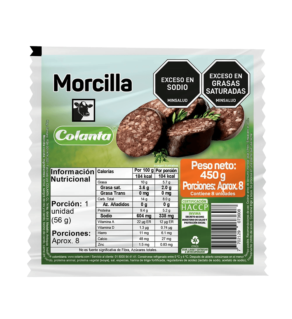 Morcilla Colanta x 450 g