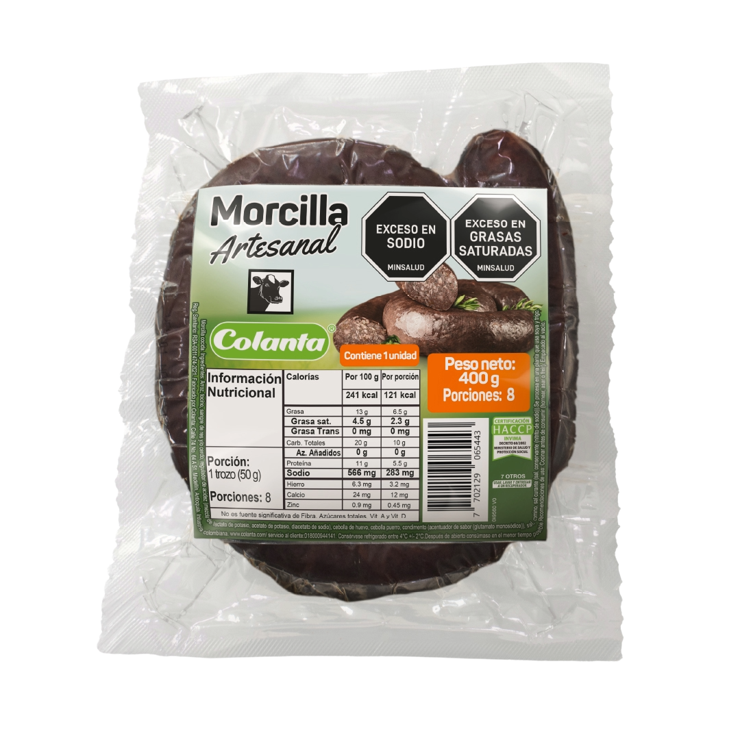 Morcilla Artesanal Colanta x 400 g