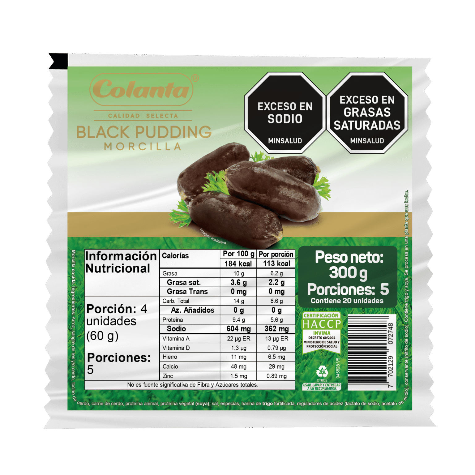 Morcilla Black Pudding Colanta