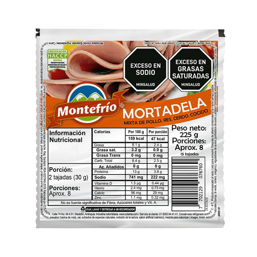 Mortadela Montefrío x 225 g