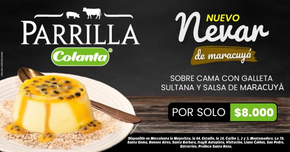 Nevar de maracuya en Parrilla Colanta