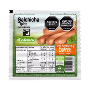 Salchicha Típica Colanta x 225 g