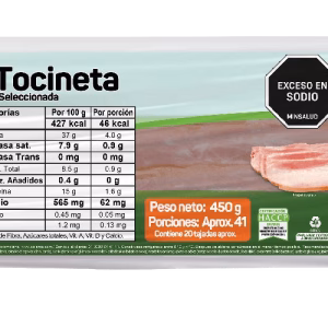 Tocineta Seleccionada Colanta x 450 g