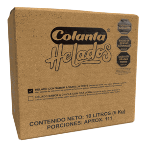 Helado Vainilla Chips Caja 10 Litros