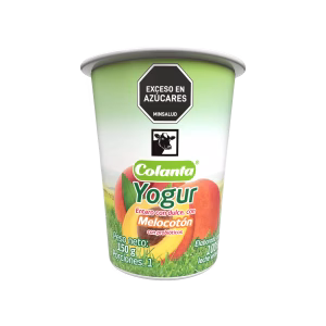 Yogur Entero Melocotón Colanta Vaso x 150 g