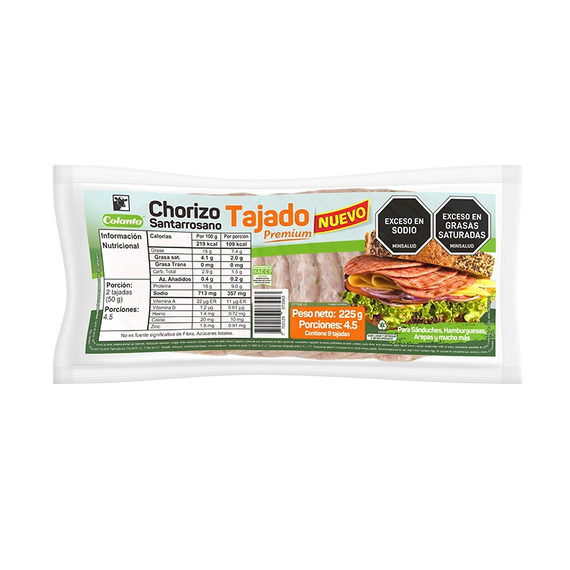 Chorizo Santarrosano Tajado Colanta